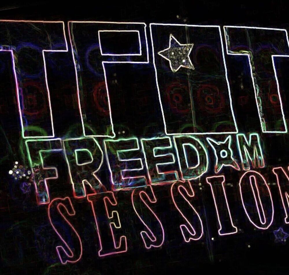 The TPot Freedom Session — neon outline artwork
