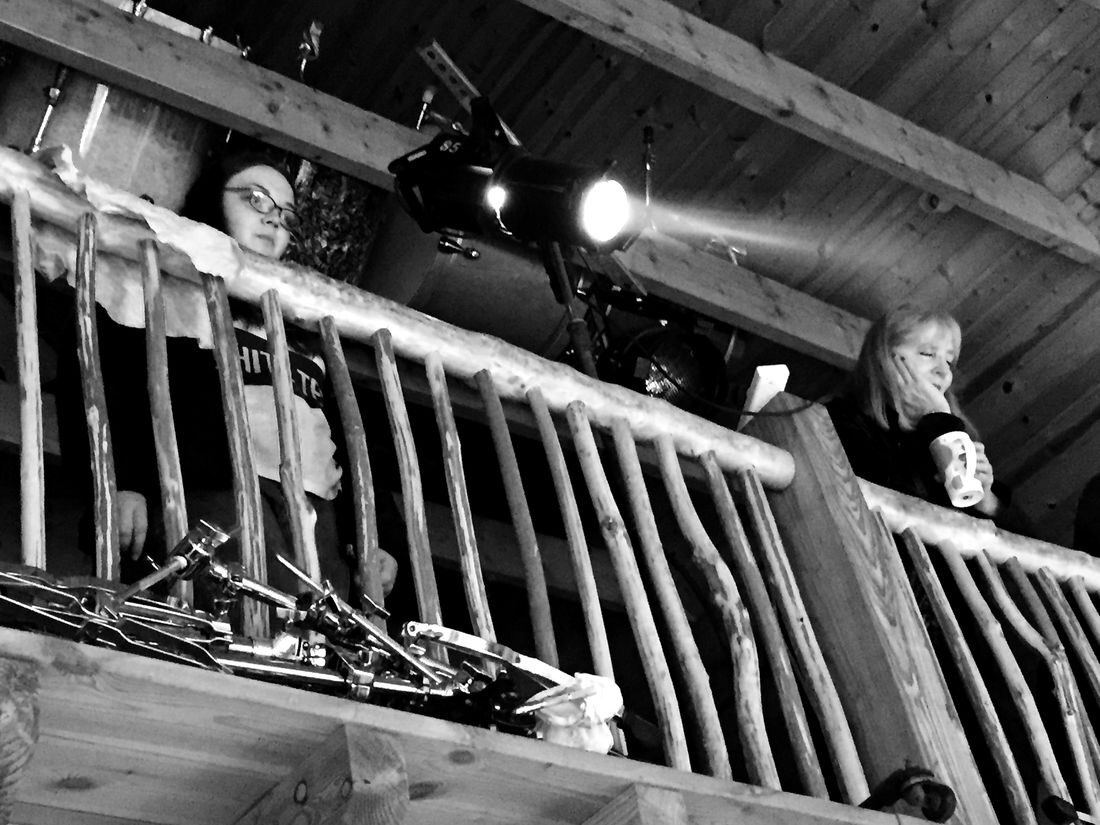 The wooden mezzanine above the live room at TPot Studio