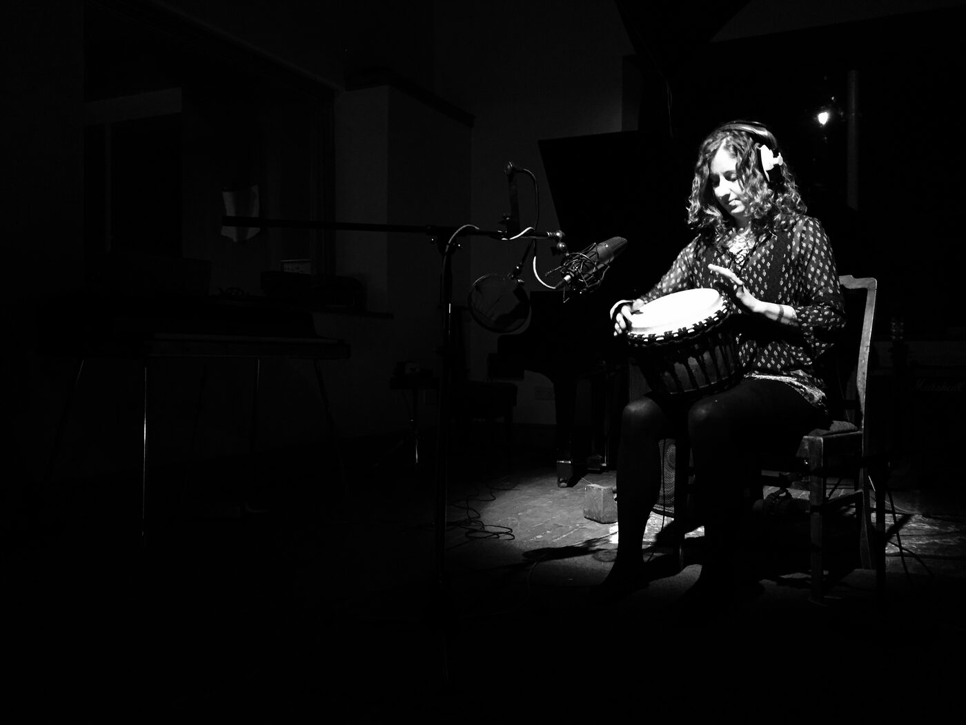 Djembe session at TPot Recording Studios